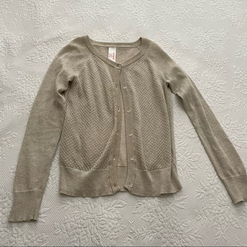 Girls gold sweater size large 10/12